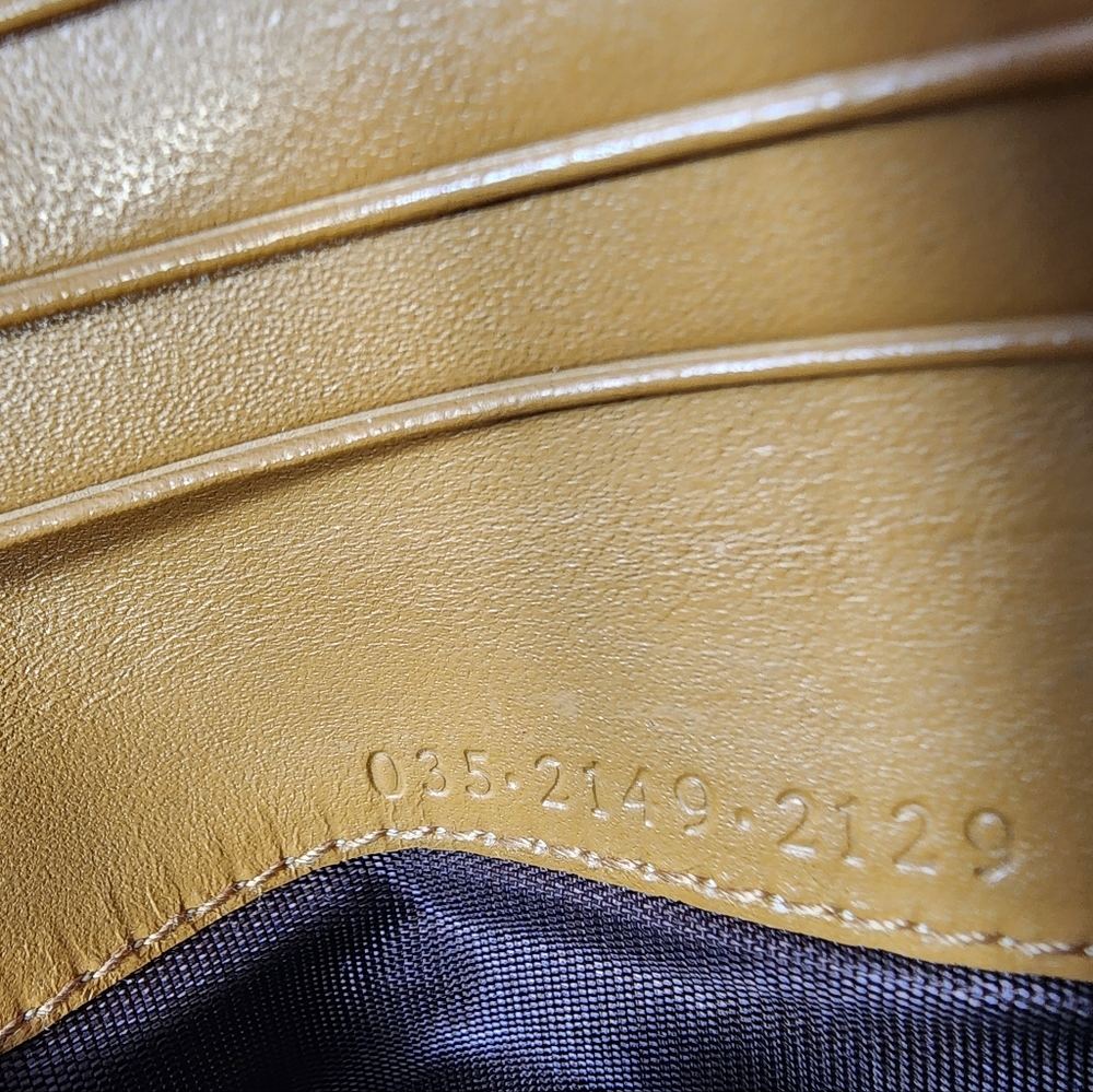 Gucci Vintage GG Monogram piston lock compact Tan Wallet GUC - Picture 12 of 15